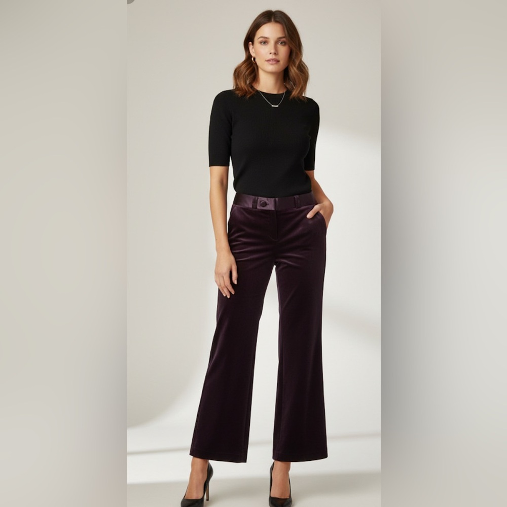 Banana Republic Deep Purple Stretch Pants